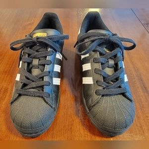 Adidas Women's Black/White Superstars